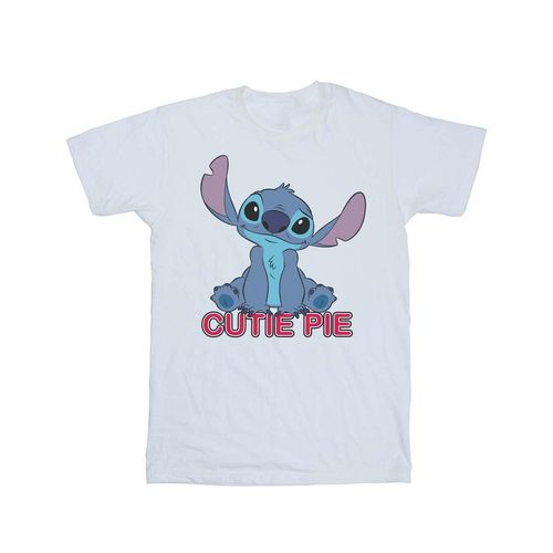 Disney Meisjes Lilo en Stitch Stitch Cutie Pie Katoenen T-shirt (Wit)