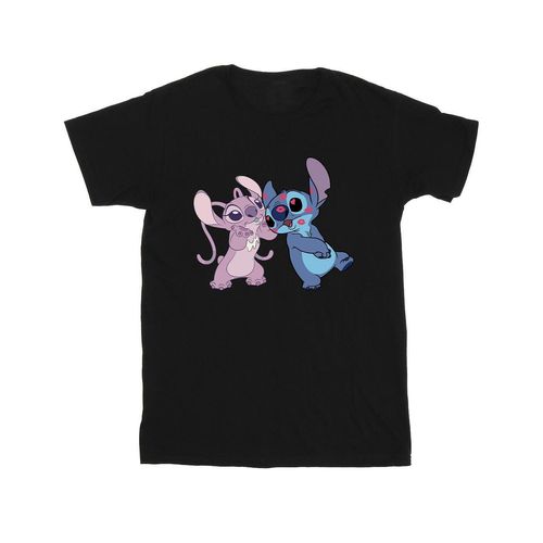 Disney Jongens Lilo & Stitch Kusjes T-shirt (Zwart)
