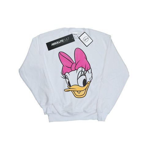 Disney Heren Daisy Duck Hoofd Geschilderd Sweatshirt (Wit)