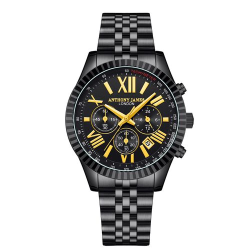 Handgemonteerde Anthony James Limited Edition Chrono Sports Black - 5 jaar garantie