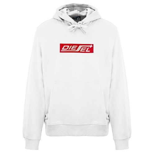 Diesel - T-shirt Mit Pfeil-logo In Hellweiß