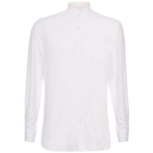 Peaky Blinders Herren-Hemd mit abnehmbarem Kragen, Nehru, weiß, kragenlos