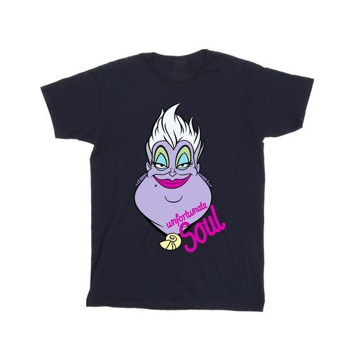 Disney Heren Schurken Ursula Ongelukkige Ziel T-Shirt (Marineblauw)