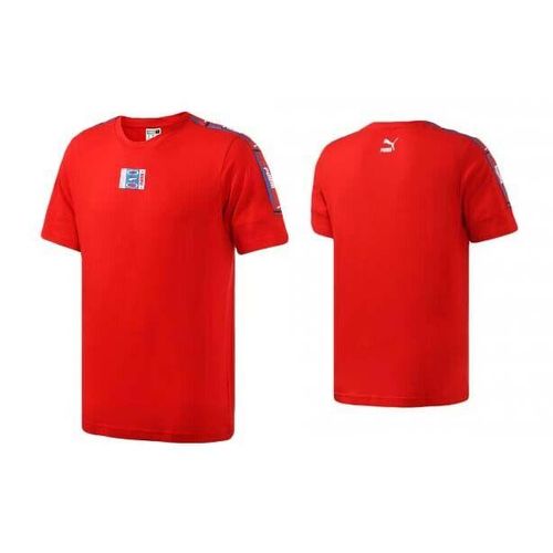 Puma 90S Retro Tape Kurzschläfe T-Shirt Top Tee Red Mens 579516 04