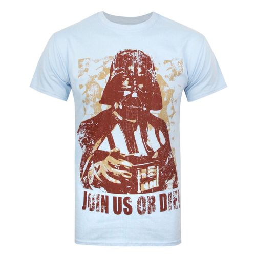 Star Wars Officieel Heren Kom Bij Ons Of Sterf Darth Vader T-Shirt (Blauw)