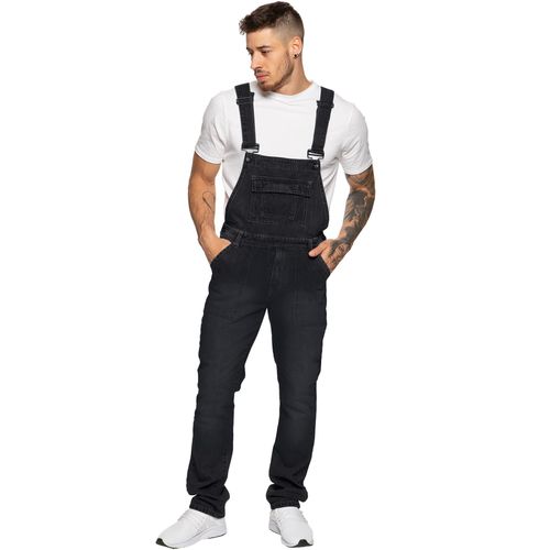 Enzo | Denim Overall tuinbroek voor heren - Zwart