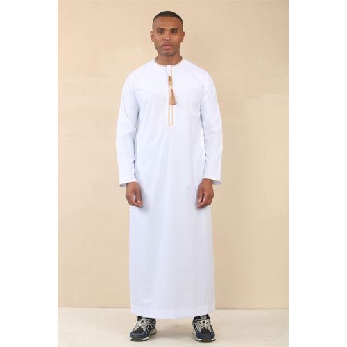 Omani Eid witte Thobe Saudi Emirati Jubba-jas voor heren