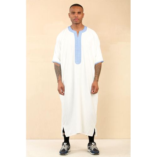 Weiße marokkanische Thobe Djellaba Jubba Robe für Herren Eid