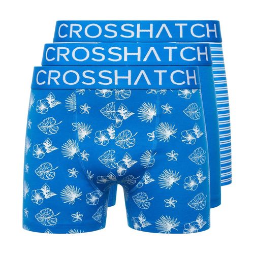Crosshatch Heren Hovland Boxershorts (Set van 3) (Directoire Blauw)