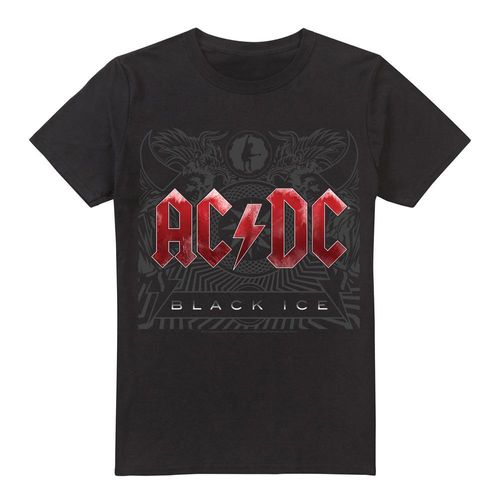 AC/DC Heren Zwart IJs T-Shirt (Zwart)