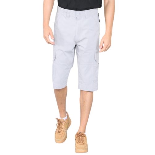 Heren cargo multi-pocket sneldrogende shorts in grijs