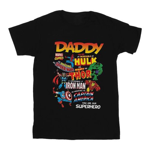 Marvel Heren Onze Vader Superheld T-Shirt (Zwart)