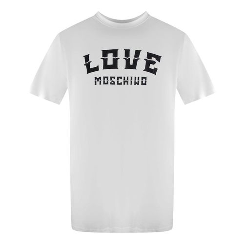 Love Moschino T-shirt Met Opvallend Logo In Wit