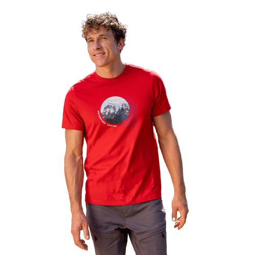 Mountain Warehouse Heren Avontuur Begint Biologisch Katoenen T-Shirt (Rood)