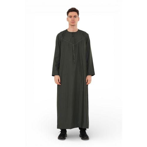 Heren Ramadan Eid Groene Marokkaanse Jubba Robe Djellaba Thobe - TT-008