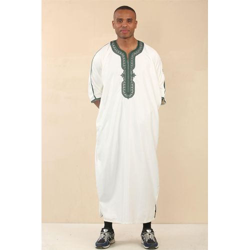 Weiße marokkanische Thobe Djellaba Jubba Robe für Herren Eid