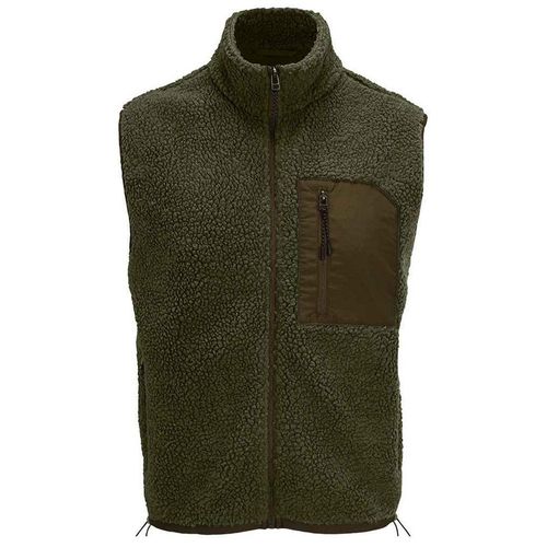SOLS Fury Sherpa Body Warmer voor volwassenen (Leger/Donker leger)