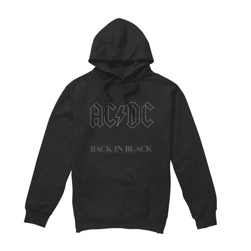 AC/DC Heren Back In Black Hoodie (Zwart)