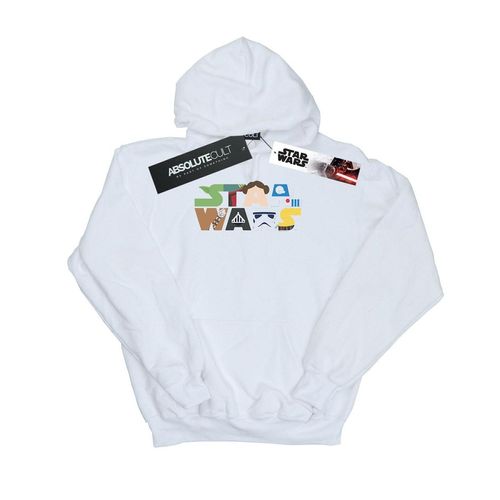 Star Wars Heren Karakter Logo Hoodie (Wit)