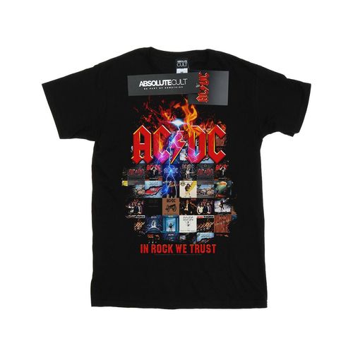 AC/DC Heren In Rock We Trust Album Cover T-Shirt (Zwart)
