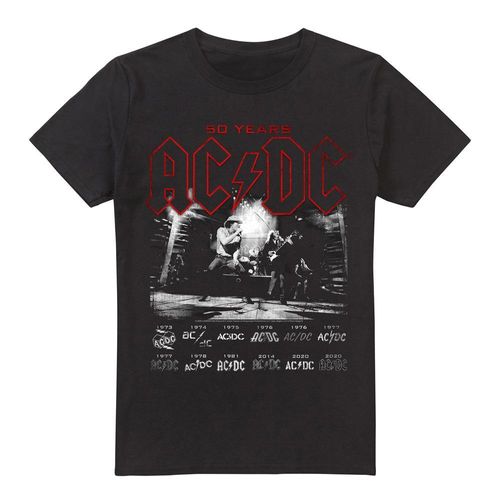 AC/DC Heren Logo Stack T-Shirt (Zwart)