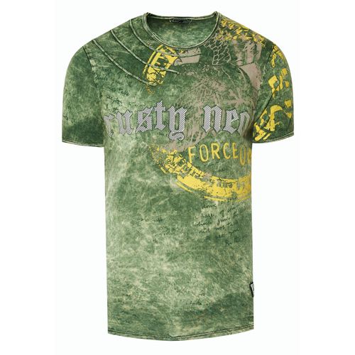 gewassen T-shirt met adelaarprint