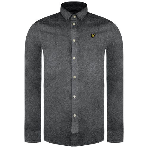 Lyle & Scott Multi Garen Geborsteld Heren Grijs Overhemd