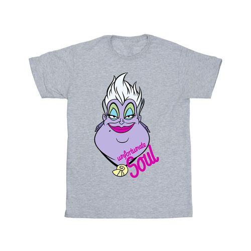 Disney Heren Schurken Ursula Ongelukkige Ziel T-Shirt (Sportgrijs)