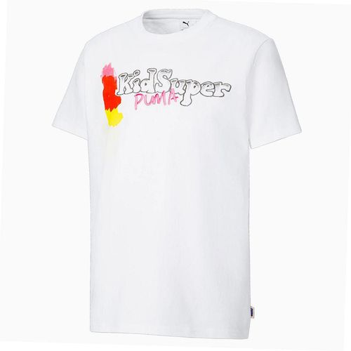 Puma x Kidsuper Studios Korte Mouw Crew Neck Wit Heren T-shirt 530410 02