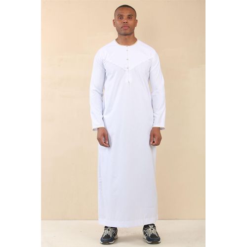 Omani Eid witte Thobe Saudi Emirati Jubba-jas voor heren
