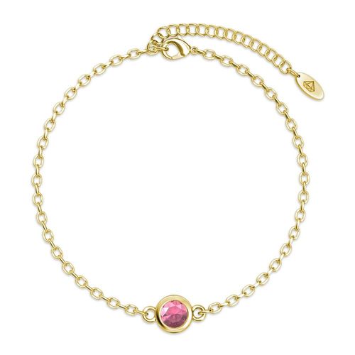 Geboortesteen armbanden - Goud en roze