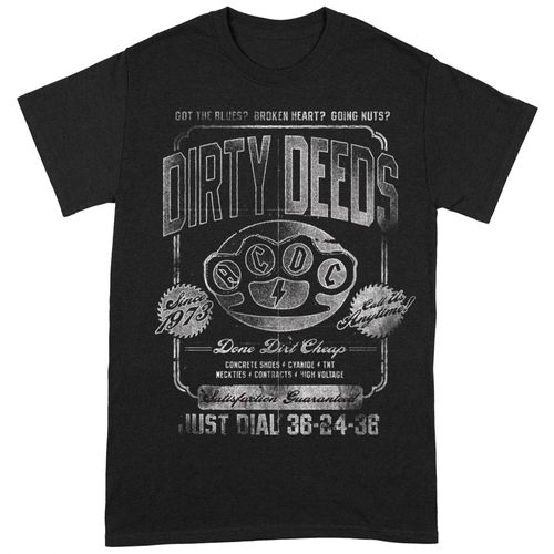 AC/DC - "Dirty Deeds Done Cheap Just Dial" T-Shirt für Herren/Damen Unisex (Schwarz/Grau)