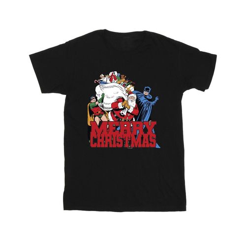 DC Comics Heren Batman Vrolijk Kerstfeest Comic T-Shirt (Zwart)