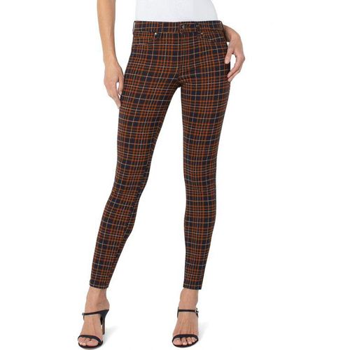 Madonna skinny diep kaneel marine Glen Plaid jeans