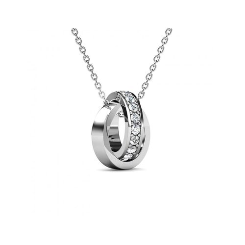 Kreis Hoop-Anhänger - Silber und Kristall