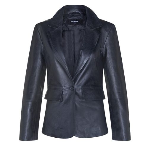Ein-Knopf-Blazer für Damen aus Leder – Newhaven
