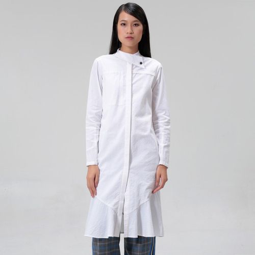 Minimalistisch shirt-jurk