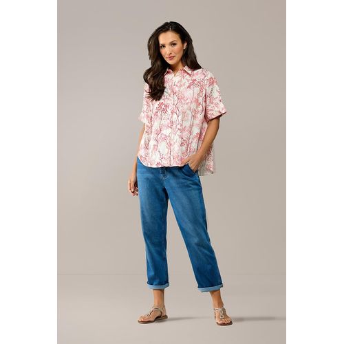Caroline Tensen Leeds Print Bluse Weiß / Orange