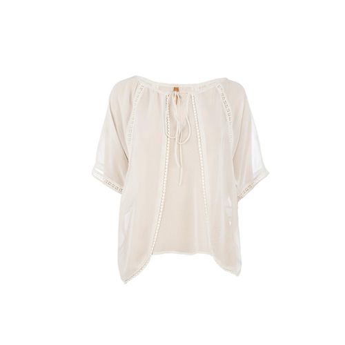 Durchsichtiges Boho-Top Sand