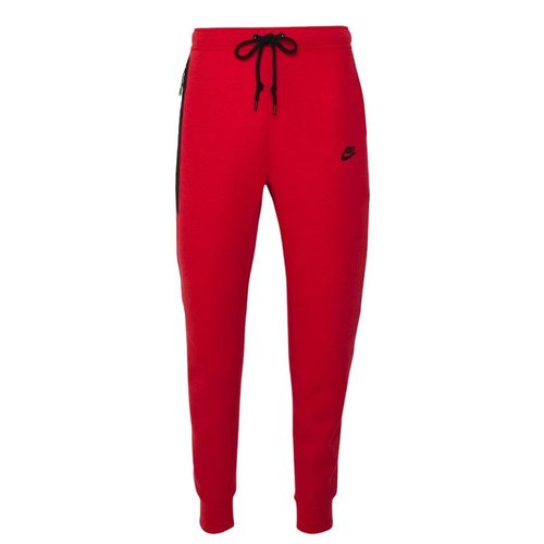 Nike - Schwarze Jogginghose Mit Verschweißten Reißverschlüssen Und Rot