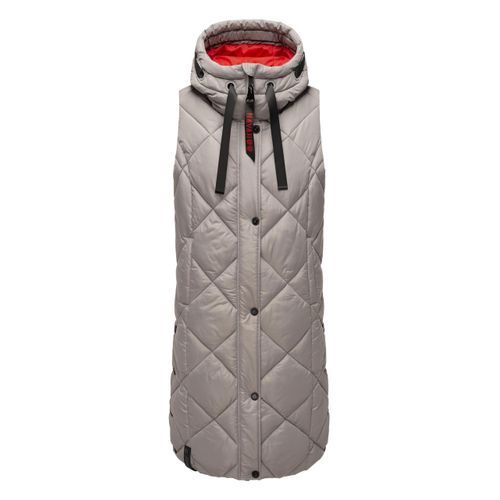 Navahoo Damen Steppweste Schnuckel – Lang & Stylisch mit Kapuze