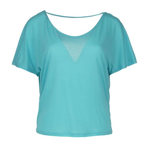 Türkisfarbenes Drape Back Top
