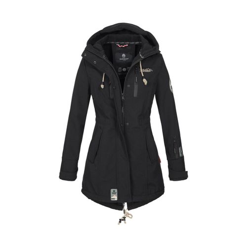 Marikoo lange Damen Steppjacke Abendsternchen mit abnehmbarer Kapuze