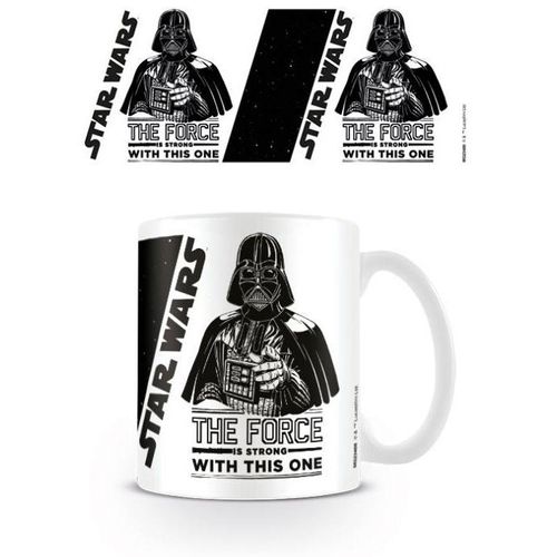 Star Wars De Kracht Is Sterk Mok (Wit/zwart)