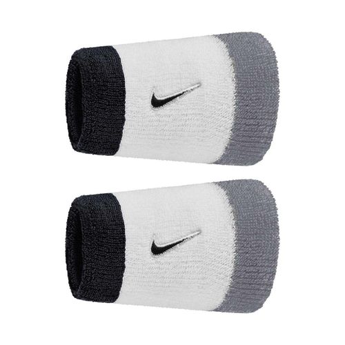Nike Swoosh Zweetband (Set van 2) (Wit/Grijs/Zwart)