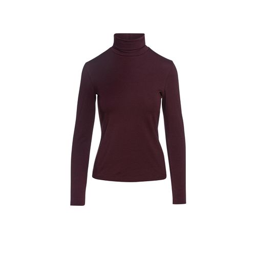 Maroon Turtle Neck Top von Conquista aus nachhaltigem Stoff