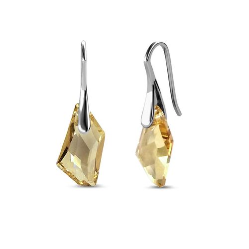 Zilveren ridderoorbellen - zilver en amber