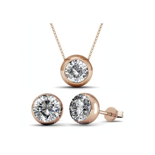 Kopie des Mond-Sets - Rose Gold und Kristall