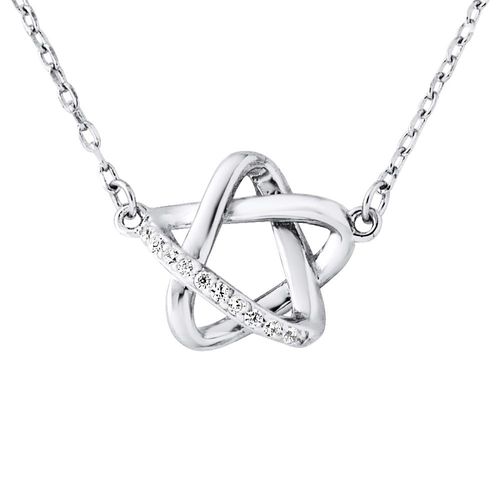 Etoiles ketting 6 takken zirkoniumoxiden zilver 925