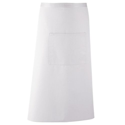 Premier Unisex Kleuren Barschort / Werkkleding (Lange Continentale Stijl) (Pakket van 2) (Wit)